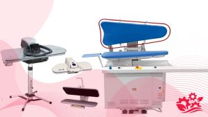 یک دستگاه اتوپرس صنعتی بزرگ در خشکشویی، با سطح صاف،سریع تر و قوی تر از اتوهای معمولی عمل می کند.