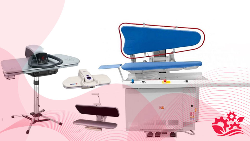 یک دستگاه اتوپرس صنعتی بزرگ در خشکشویی، با سطح صاف،سریع تر و قوی تر از اتوهای معمولی عمل می کند.